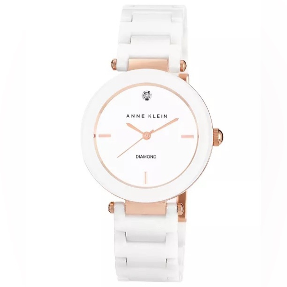 Anne Klein White Ceramic Bracelet Watch (33mm)